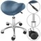 Saloniture Professional Ergonomic Saddle Stool - Adjustable Hydraulic Seat, Rolling Spa Salon, Massage, and Medical Office Chair with Swivel Wheels
